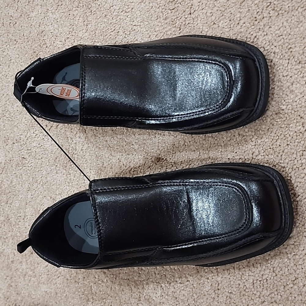 Black Kids Dress Shoes